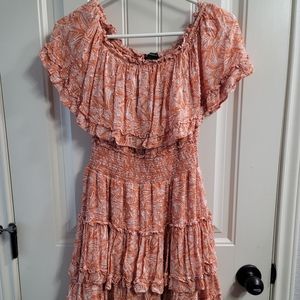 Orange tropical dress